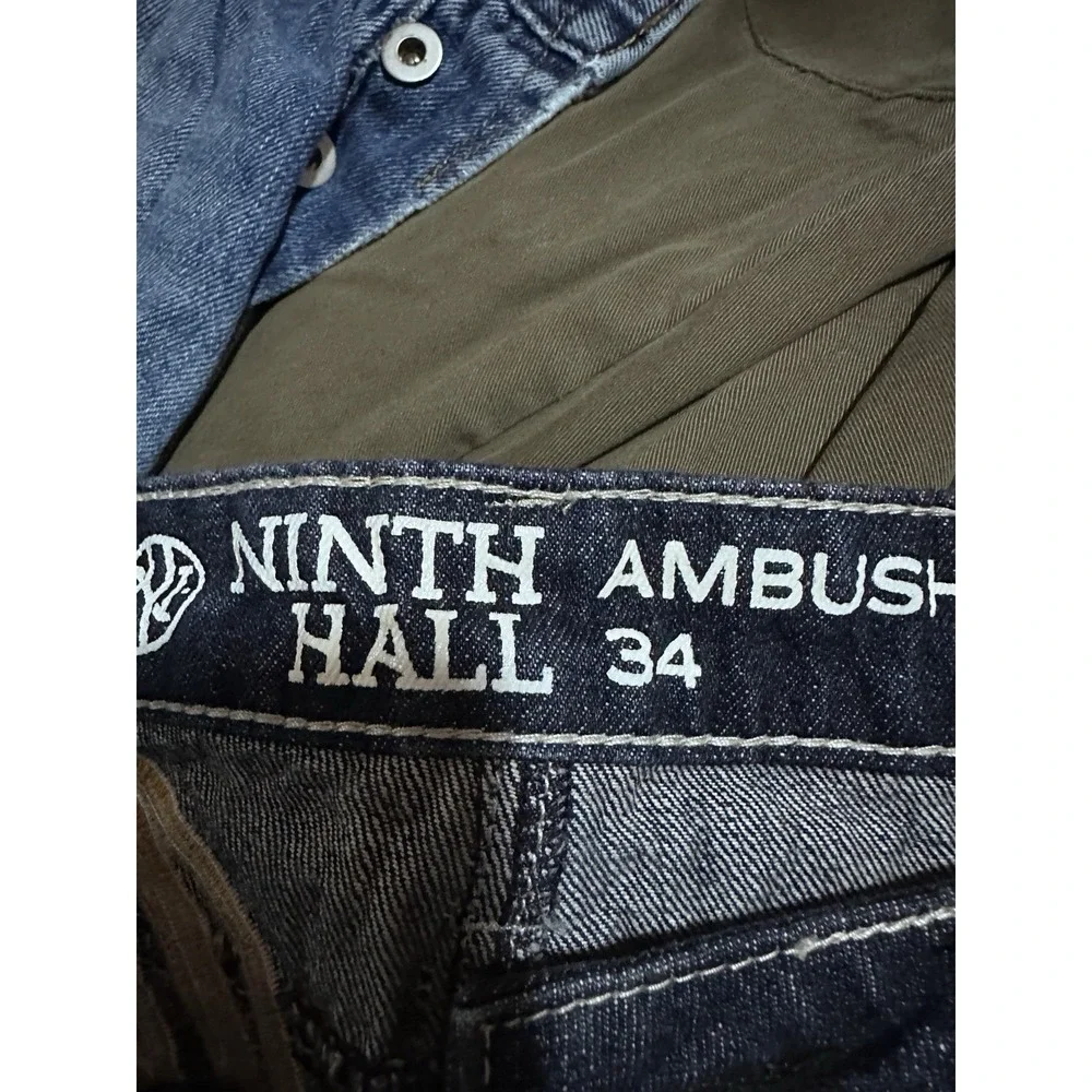 Ninth Hall Men's Embroidered Jeans Koi Fish Design, Size 34